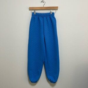 Princess Polly Blue Quilted Sweatpants Size 2